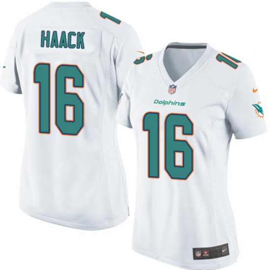 Women's Nike Miami Dolphins 16 Matt Haack Game White NFL Jersey