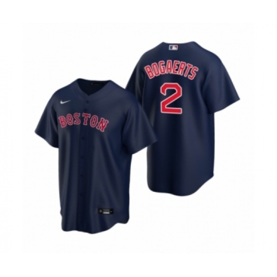 Men's Boston Red Sox 2 Xander Bogaerts Nike Navy Replica Alternate Jersey