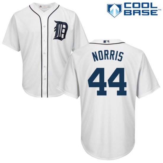 Men's Majestic Detroit Tigers 44 Daniel Norris Replica White Home Cool Base MLB Jersey