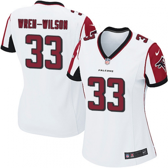 Women's Nike Atlanta Falcons 33 Blidi Wreh-Wilson Game White NFL Jersey