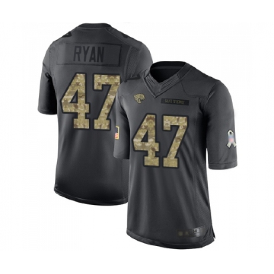 Youth Jacksonville Jaguars 47 Jake Ryan Limited Black 2016 Salute to Service Football Jersey