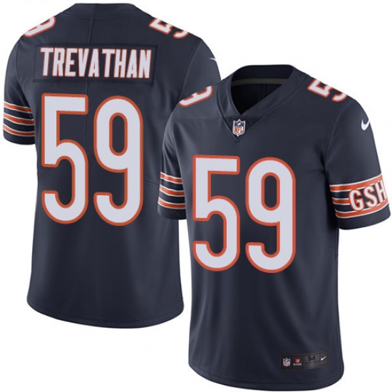 Men's Nike Chicago Bears 59 Danny Trevathan Navy Blue Team Color Vapor Untouchable Limited Player NFL Jersey