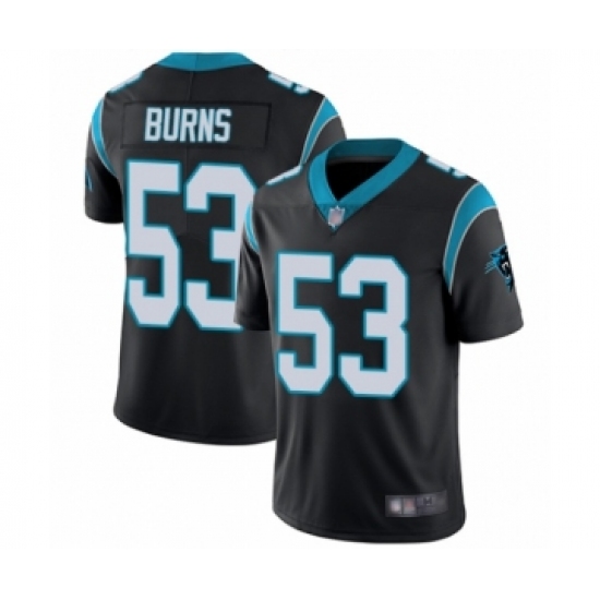 Men's Carolina Panthers 53 Brian Burns Black Team Color Vapor Untouchable Limited Player Football Jersey