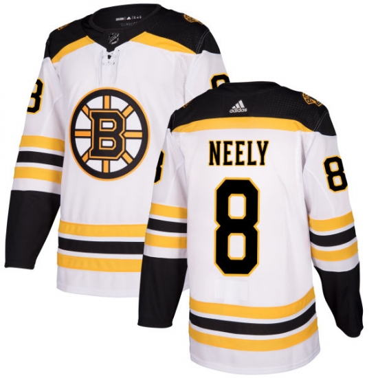 Women's Adidas Boston Bruins 8 Cam Neely Authentic White Away NHL Jersey