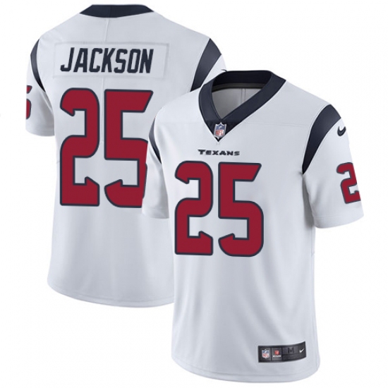 Men's Nike Houston Texans 25 Kareem Jackson Limited White Vapor Untouchable NFL Jersey