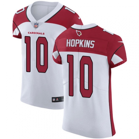 Men's Nike Arizona Cardinals 10 DeAndre Hopkins White Stitched NFL New Elite Jersey