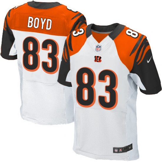 Men's Nike Cincinnati Bengals 83 Tyler Boyd Elite White NFL Jersey