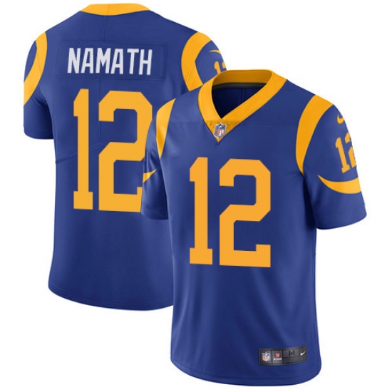 Youth Nike Los Angeles Rams 12 Joe Namath Royal Blue Alternate Vapor Untouchable Limited Player NFL Jersey