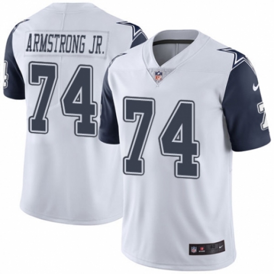 Men's Nike Dallas Cowboys 74 Dorance Armstrong Jr. Limited White Rush Vapor Untouchable NFL Jersey