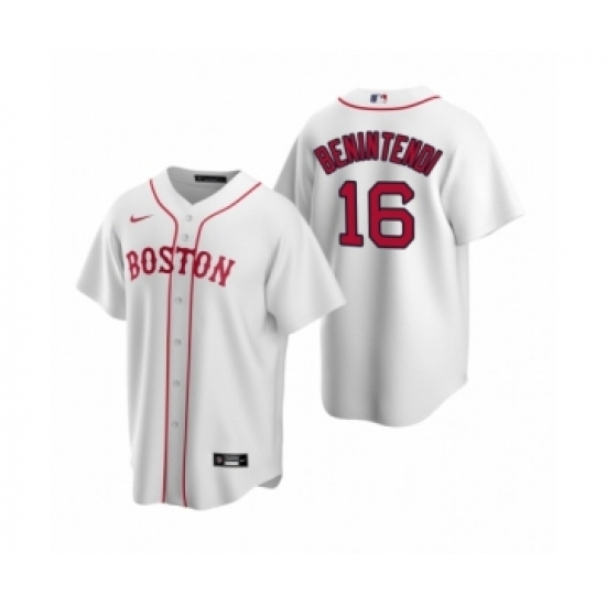 Women's Boston Red Sox 16 Andrew Benintendi Nike White Replica Alternate Jersey