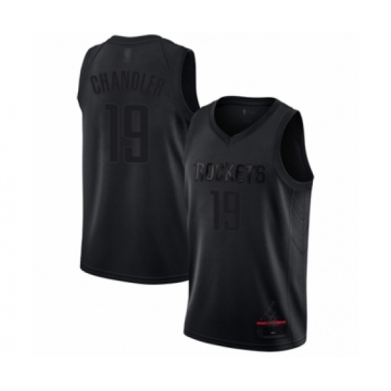 Men's Houston Rockets 19 Tyson Chandler Swingman Black MVP Basketball Jersey