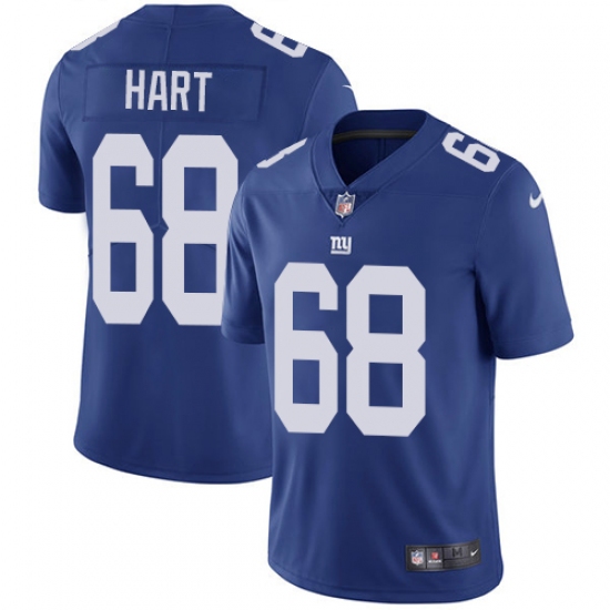 Youth Nike New York Giants 68 Bobby Hart Royal Blue Team Color Vapor Untouchable Elite Player NFL Jersey