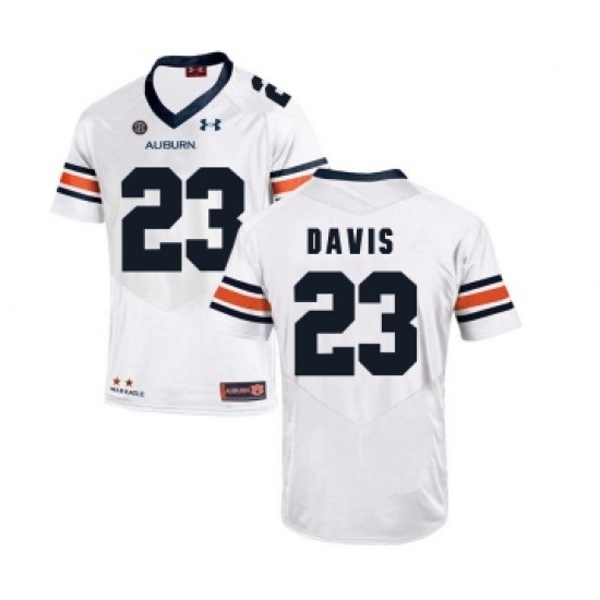 Auburn Tigers 23 Ryan Davis White College Football Jersey