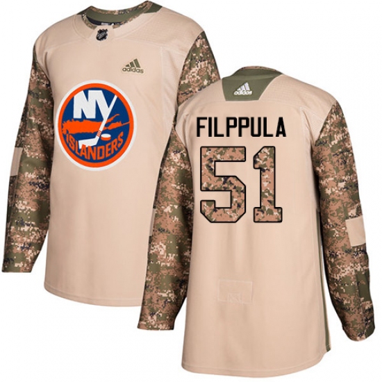 Youth Adidas New York Islanders 51 Valtteri Filppula Authentic Camo Veterans Day Practice NHL Jersey