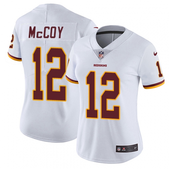 Women's Nike Washington Redskins 12 Colt McCoy Elite White NFL Jersey