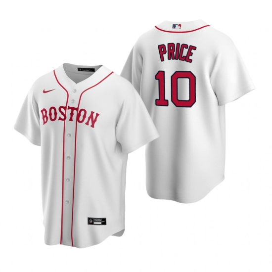 Men's Nike Boston Red Sox 10 David Price White Alternate Stitched Baseball Jersey