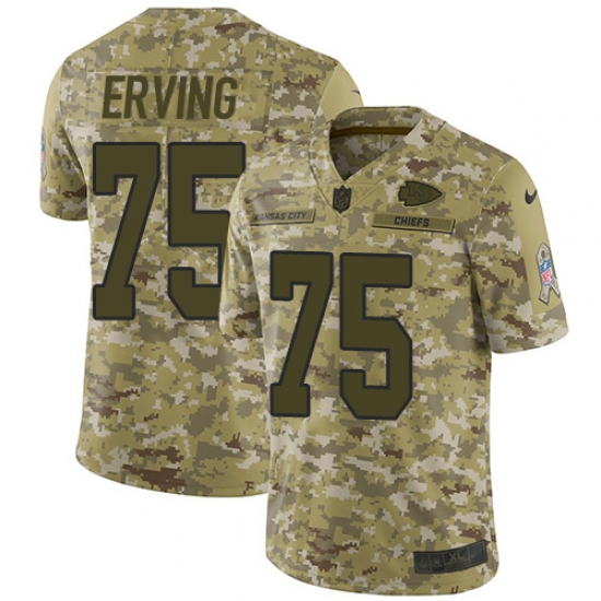 Youth Nike Kansas City Chiefs 75 Cameron Erving Limited Camo 2018 Salute to Service NFL Jersey