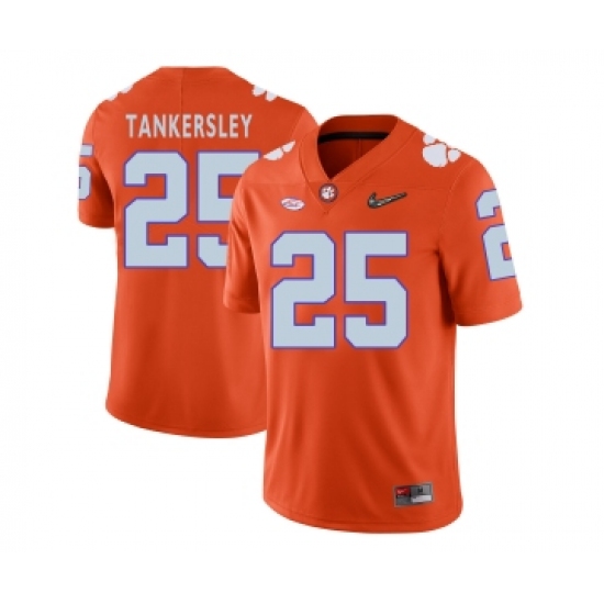 Clemson Tigers 25 Cordrea Tankersley Orange With Diamond Logo College Football Jersey