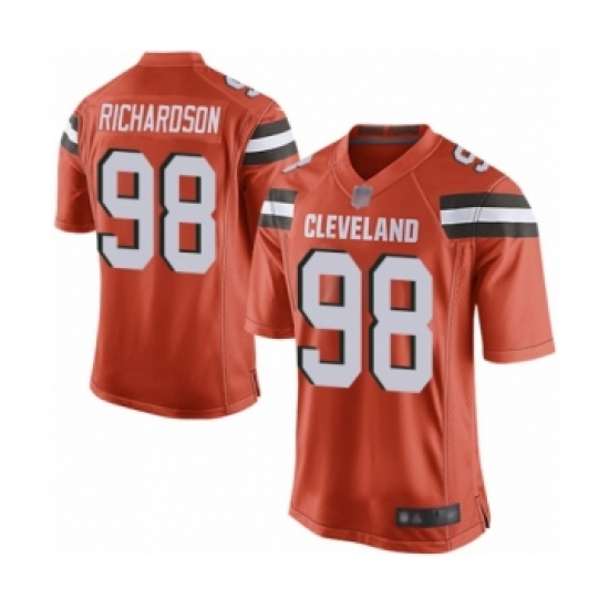 Men's Cleveland Browns 98 Sheldon Richardson Game Orange Alternate Football Jersey
