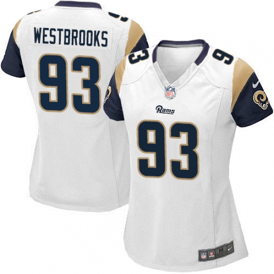 Women's Nike Los Angeles Rams 93 Ethan Westbrooks Game White NFL Jersey