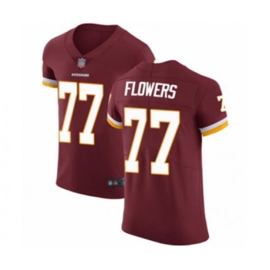 Men's Washington Redskins 77 Ereck Flowers Burgundy Red Team Color Vapor Untouchable Elite Player Football Jersey