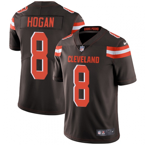 Men's Nike Cleveland Browns 8 Kevin Hogan Brown Team Color Vapor Untouchable Limited Player NFL Jersey