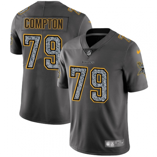 Youth Nike Minnesota Vikings 79 Tom Compton Gray Static Vapor Untouchable Limited NFL Jersey