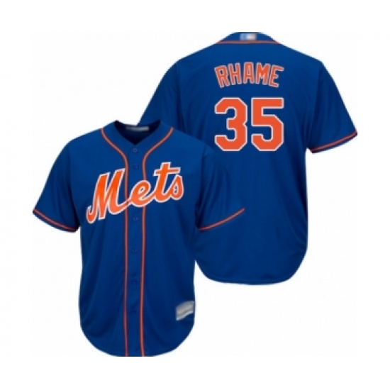 Youth New York Mets 35 Jacob Rhame Authentic Royal Blue Alternate Home Cool Base Baseball Player Jersey