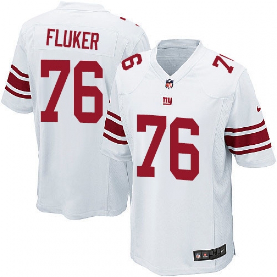 Men's Nike New York Giants 76 D.J. Fluker Game White NFL Jersey