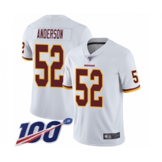 Youth Washington Redskins 52 Ryan Anderson White Vapor Untouchable Limited Player 100th Season Football Jersey