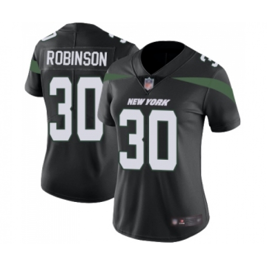 Women's New York Jets 30 Rashard Robinson Black Alternate Vapor Untouchable Limited Player Football Jersey