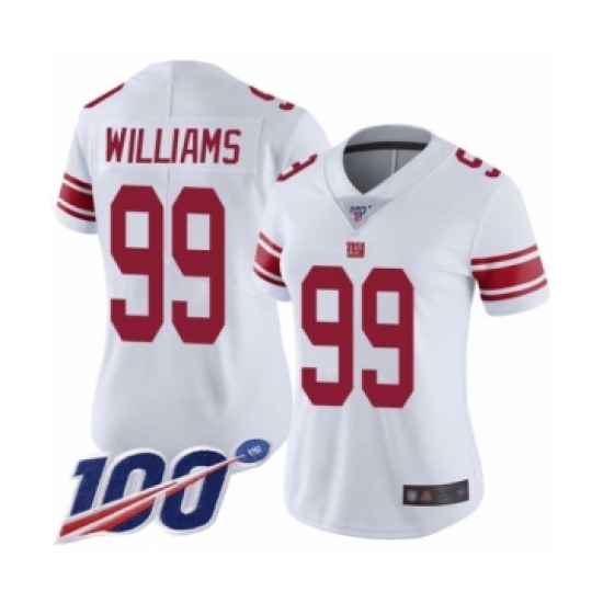 Women's New York Giants 99 Leonard Williams White Vapor Untouchable Limited Player 100th Season Football Jersey