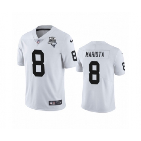 Youth Oakland Raiders 8 Marcus Mariota White 2020 Inaugural Season Vapor Limited Jersey
