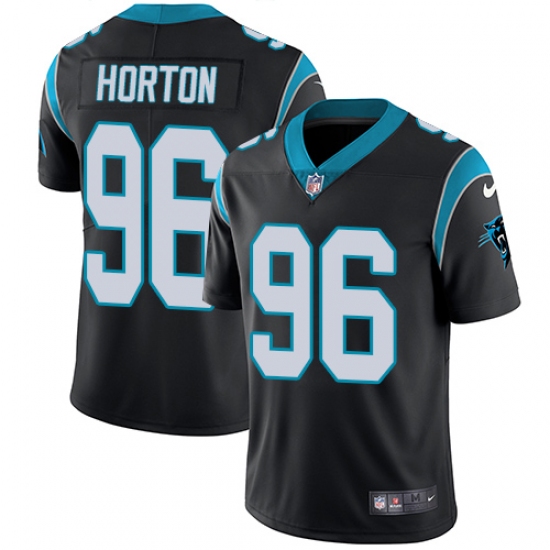 Youth Nike Carolina Panthers 96 Wes Horton Black Team Color Vapor Untouchable Limited Player NFL Jersey