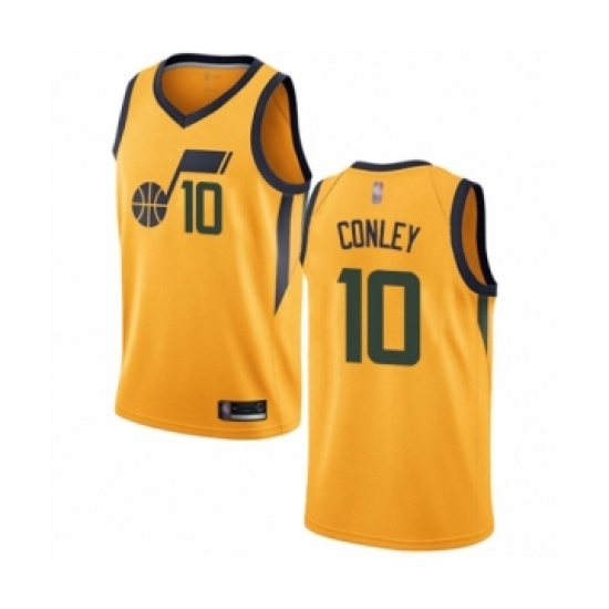 Youth Utah Jazz 10 Mike Conley Swingman Gold Basketball Jersey Statement Edition