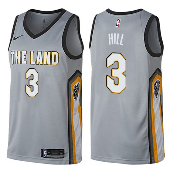 Youth Nike Cleveland Cavaliers 3 George Hill Swingman Gray NBA Jersey - City Edition