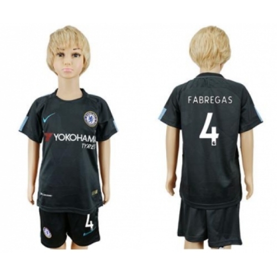 Chelsea 4 Fabregas Sec Away Kid Soccer Club Jersey