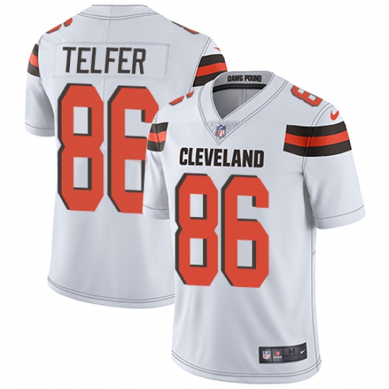 Youth Nike Cleveland Browns 86 Randall Telfer White Vapor Untouchable Limited Player NFL Jersey