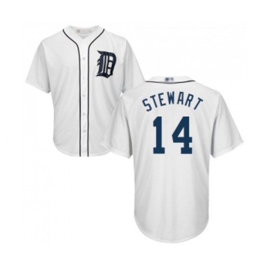 Youth Detroit Tigers 14 Christin Stewart Replica White Home Cool Base Baseball Jersey