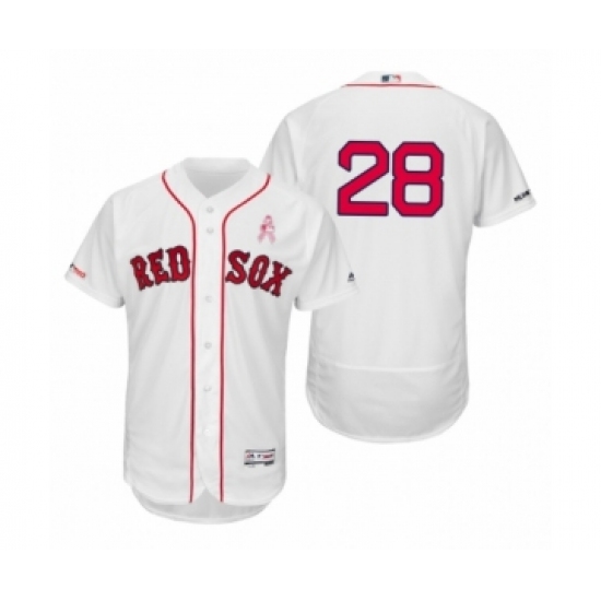 Men's J.D. Martinez Boston Red Sox 28 White 2019 Mother's Day flex base Jersey