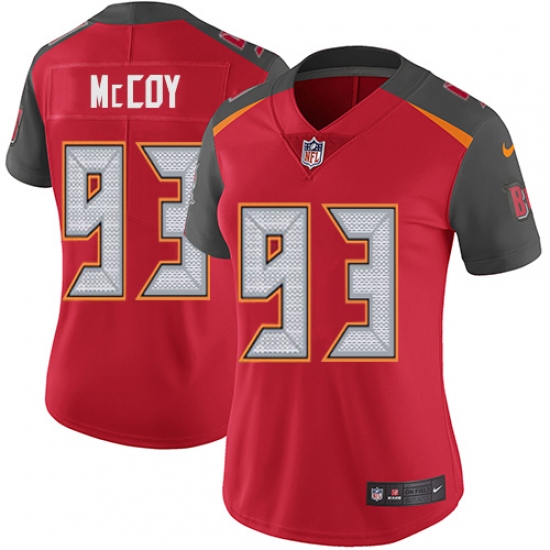 Women's Nike Tampa Bay Buccaneers 93 Gerald McCoy Red Team Color Vapor Untouchable Limited Player NFL Jersey