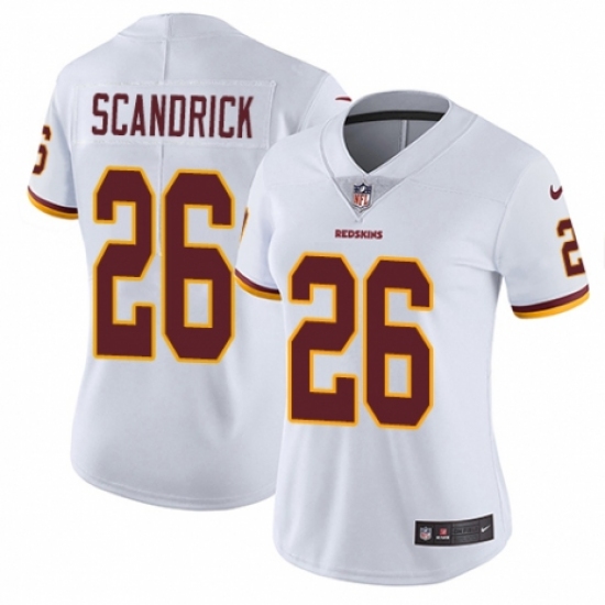 Women's Nike Washington Redskins 26 Orlando Scandrick White Vapor Untouchable Elite Player NFL Jersey