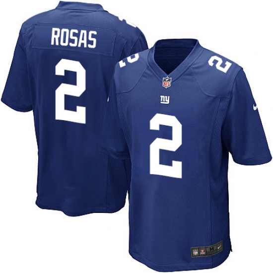 Men's Nike New York Giants 2 Aldrick Rosas Game Royal Blue Team Color NFL Jersey