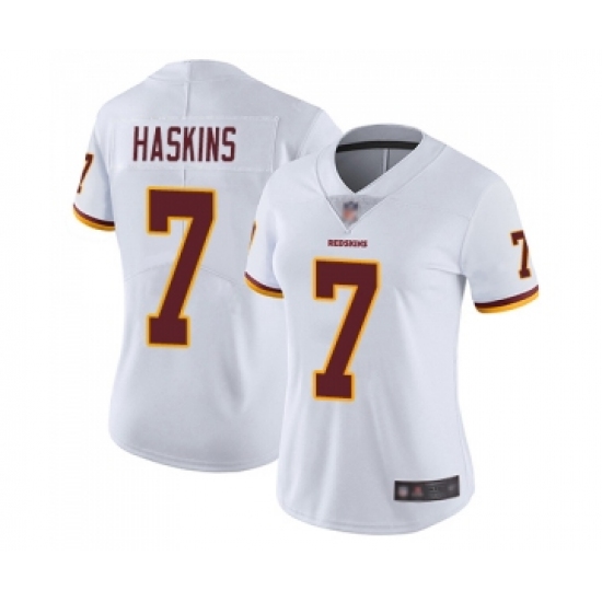 Women's Washington Redskins 7 Dwayne Haskins White Vapor Untouchable Limited Player Football Jersey