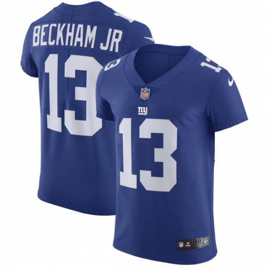 Men's Nike New York Giants 13 Odell Beckham Jr Elite Royal Blue Team Color NFL Jersey