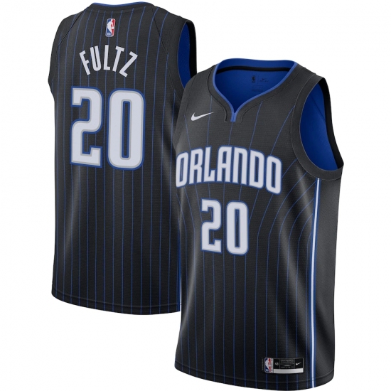 Men's Orlando Magic 20 Markelle Fultz Nike Black 2020-21 Swingman Jersey