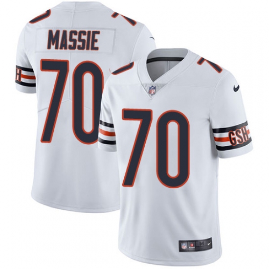 Youth Nike Chicago Bears 70 Bobby Massie White Vapor Untouchable Limited Player NFL Jersey