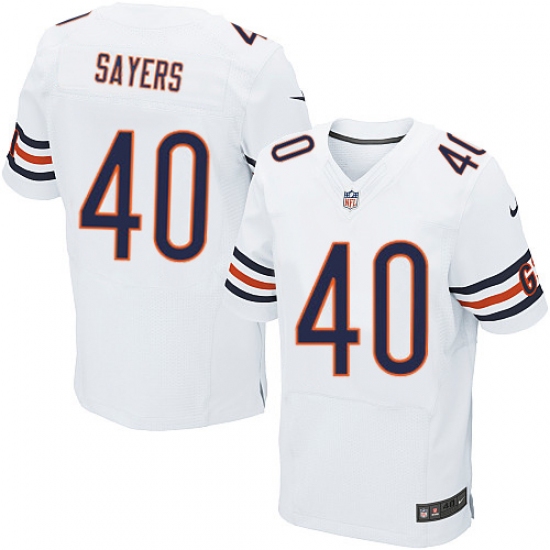 Men's Nike Chicago Bears 40 Gale Sayers Elite White NFL Jersey