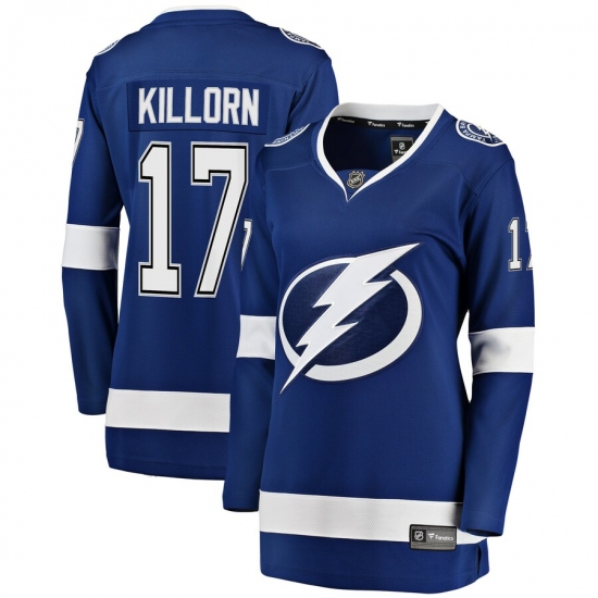 Women's Tampa Bay Lightning 17 Alex Killorn Fanatics Branded Blue Breakaway Player Jersey