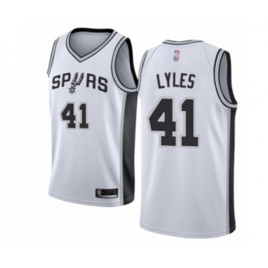 Women's San Antonio Spurs 41 Trey Lyles Swingman White Basketball Jersey - Association Edition